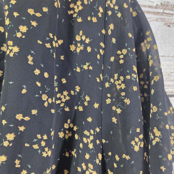 Llewellyn Womens 2XL NWT Frill Flowy Summer Maxi Dress Black Plus Size - Picture 7 of 7